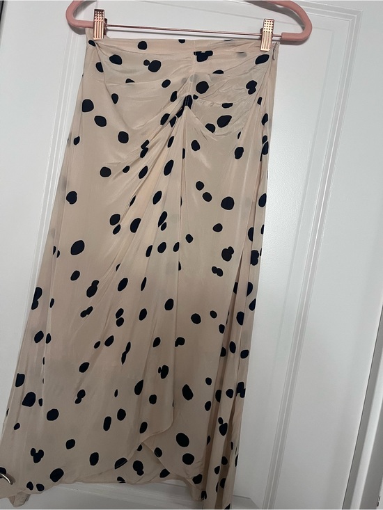 ba&sh Dresses & Skirts - ba&sh Beige Maxi Skirt with Black Polka Dots
